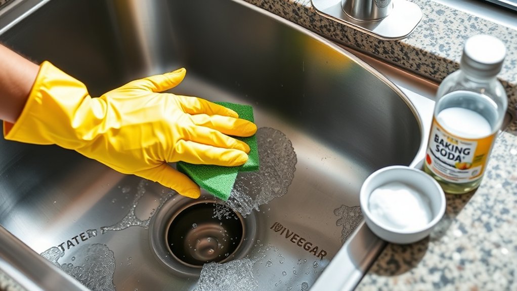 baking soda vinegar scrub