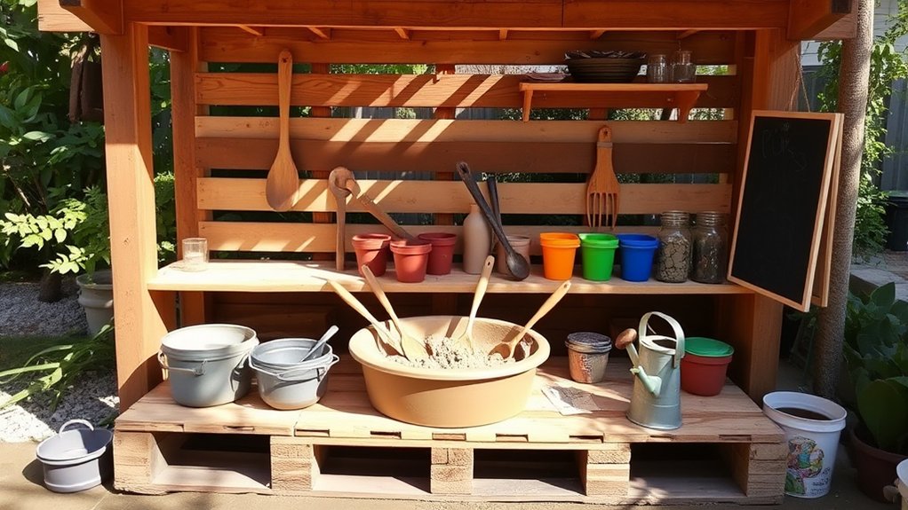 build safe creative mud kitchen
