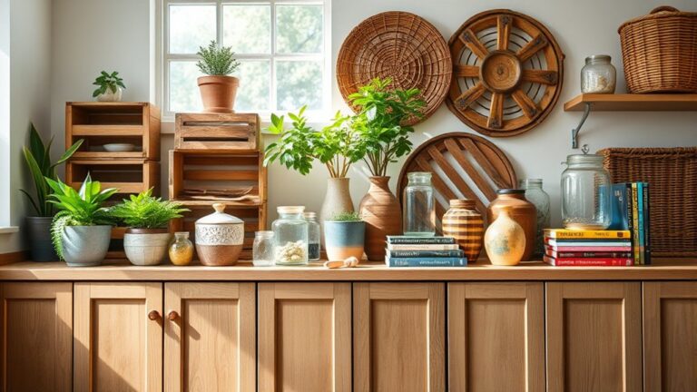 cabinet top decor ideas