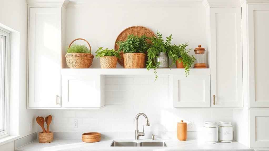cabinet top decorating tips