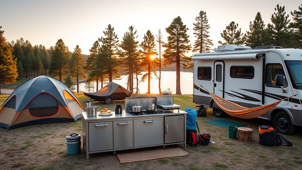 camping gear tailored to style
