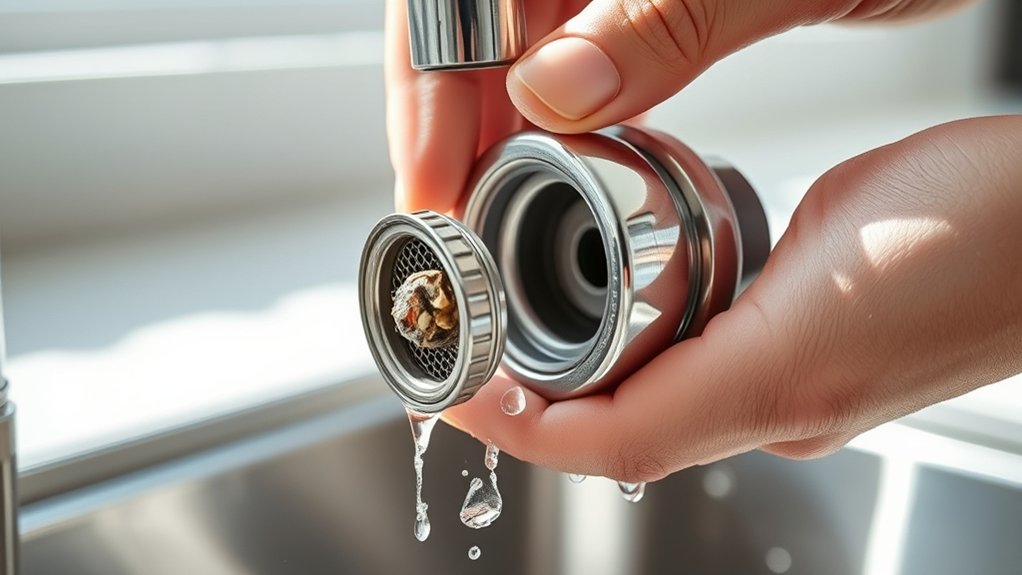 clean faucet aerator regularly
