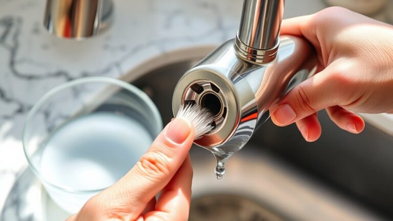 clean faucet head easily