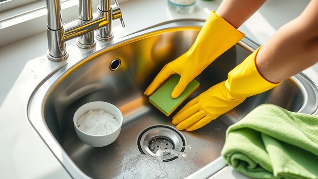 How to Clean a Kitchen Sink in 3 Easy Steps