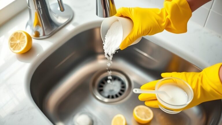 cleaning kitchen sink drain