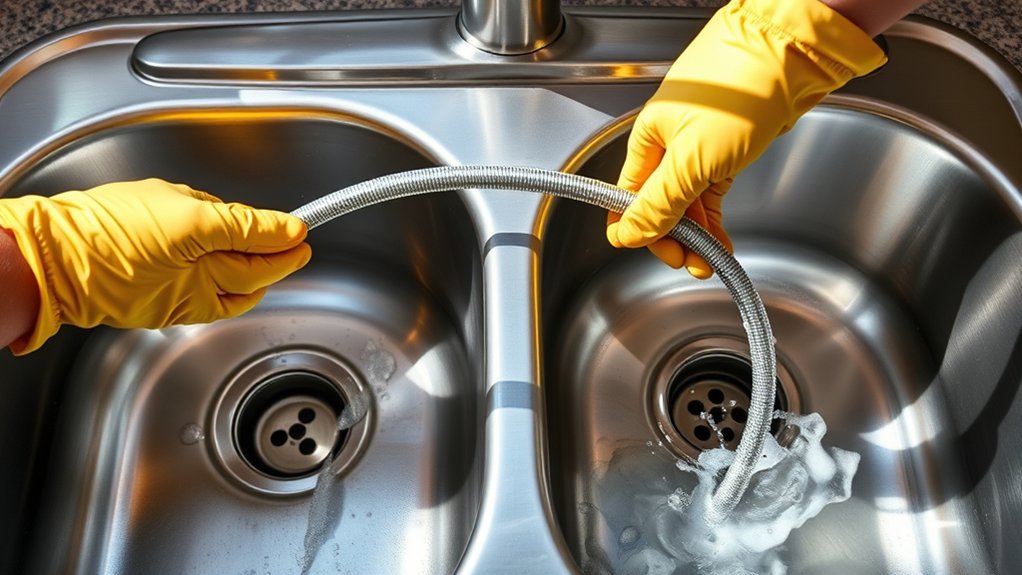 clear sink drain blockages