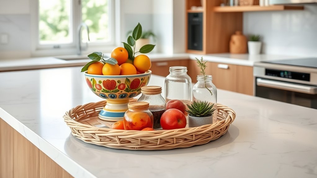 colorful textured kitchen focal
