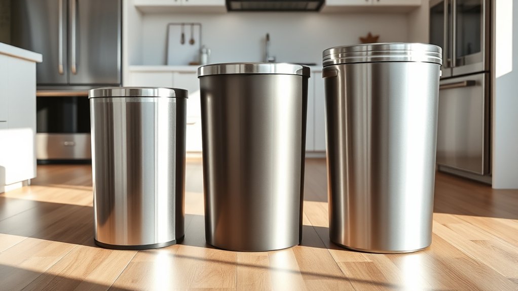 common kitchen trash sizes