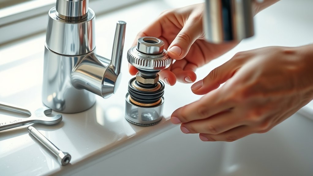 disassemble faucet to inspect