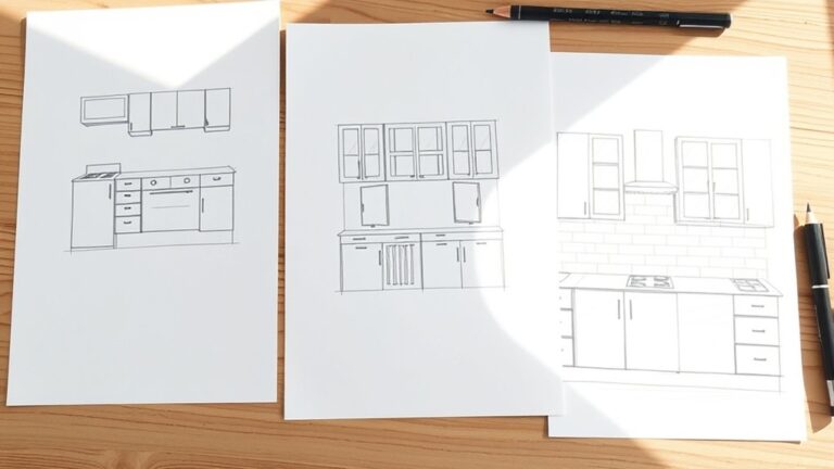 draw kitchen step by step