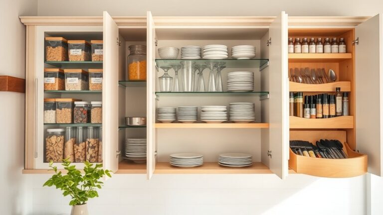 efficient kitchen cabinet organization