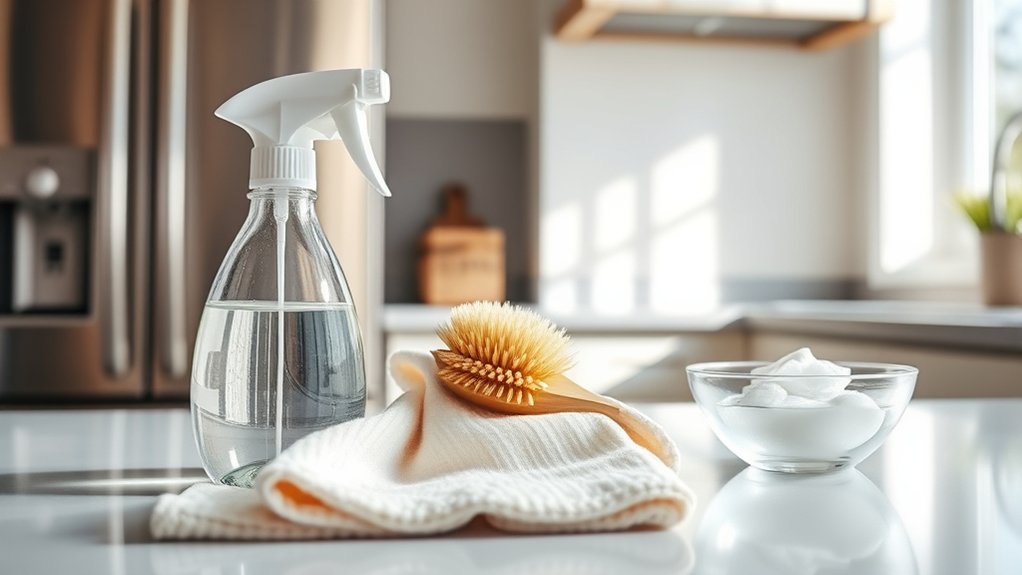 gather cleaning supplies first
