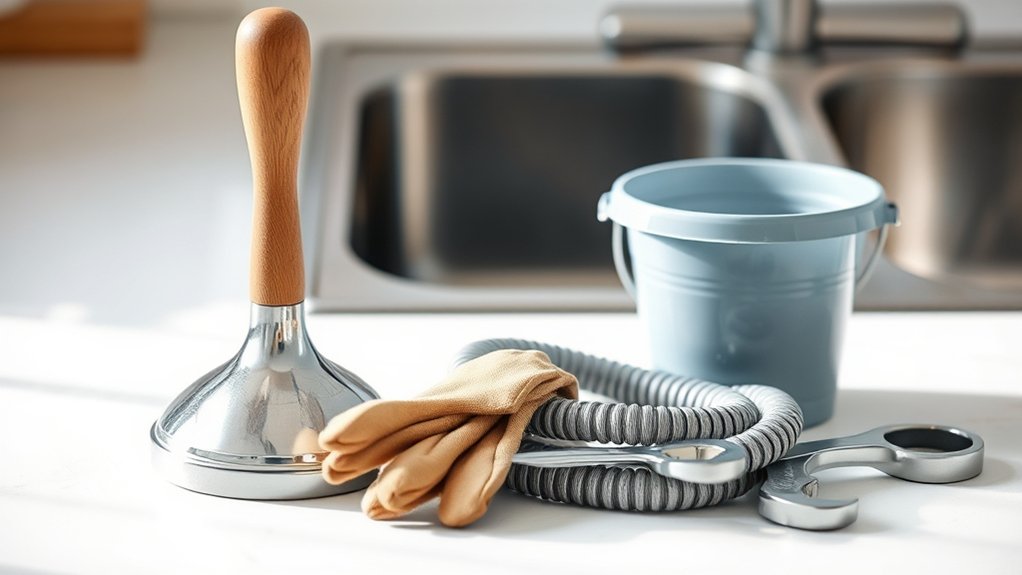 gather essential plumbing tools