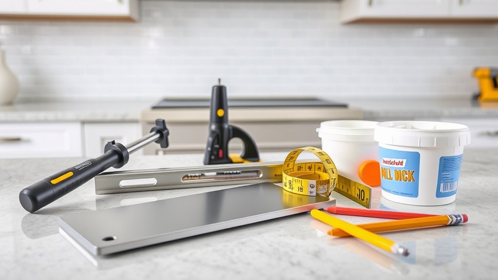 gather essential tiling tools
