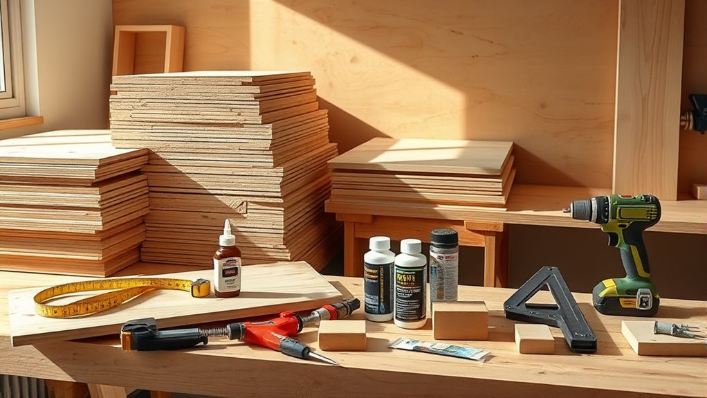 gather quality tools and materials