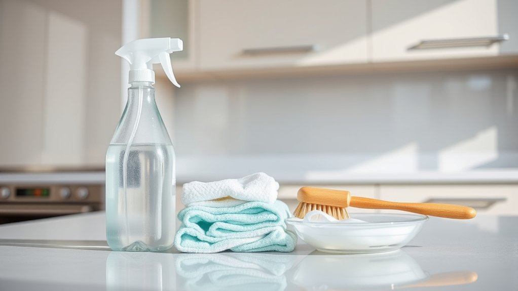 gather supplies before cleaning
