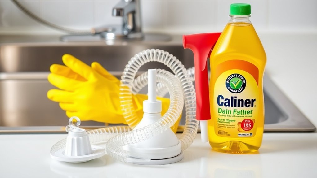 gather tools for unclogging