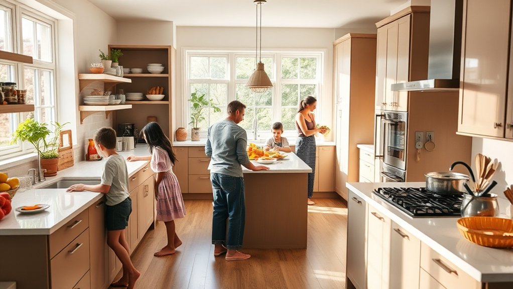 household size influences kitchen layout