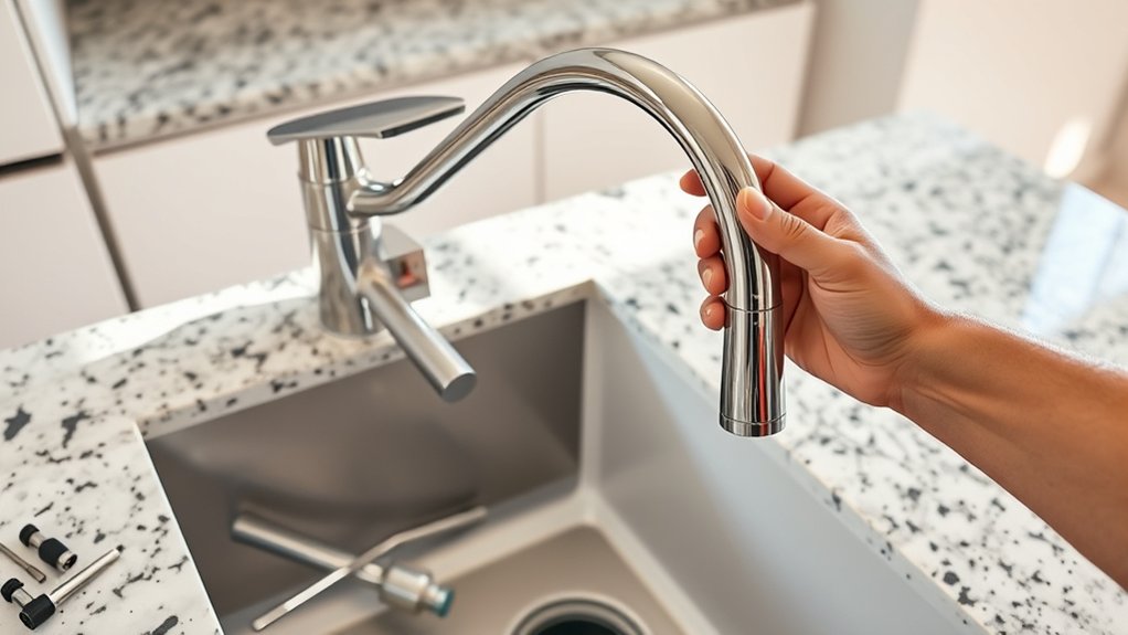 installing a kitchen faucet