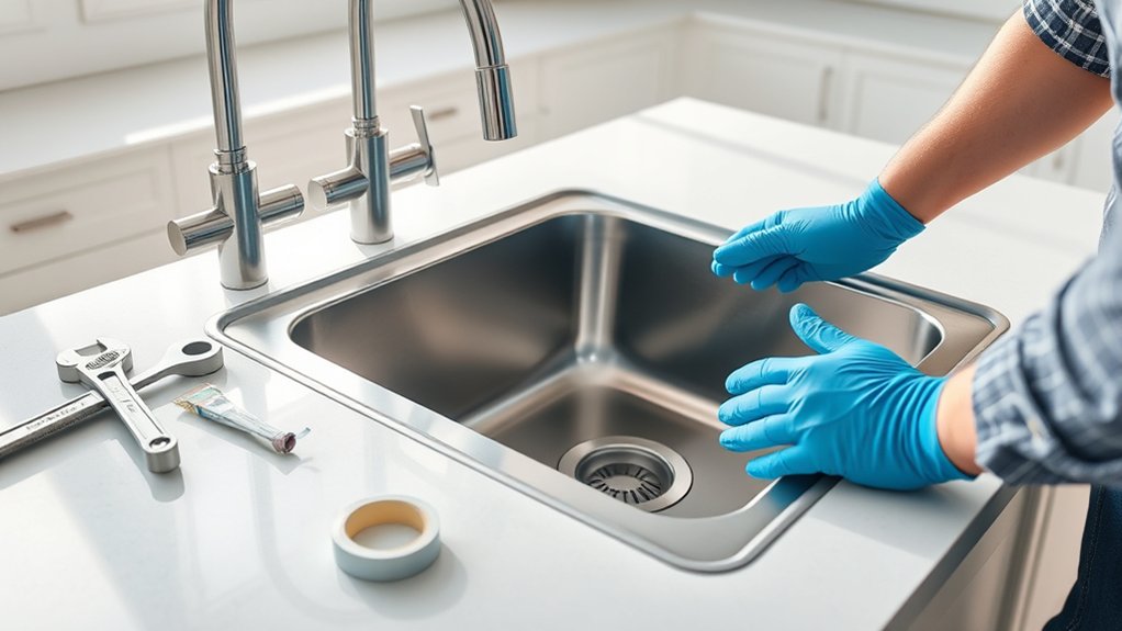 installing kitchen sink step by step