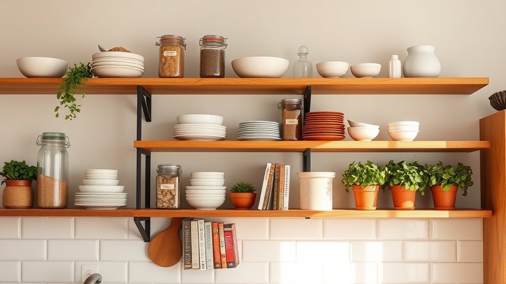 layered balanced shelf arrangements