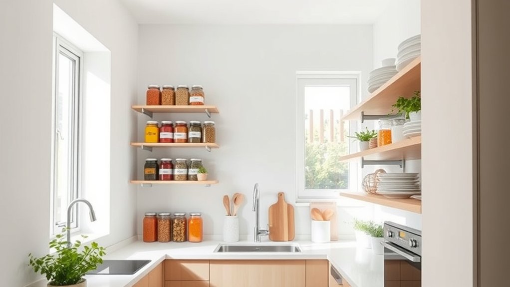 maximize space with shelving