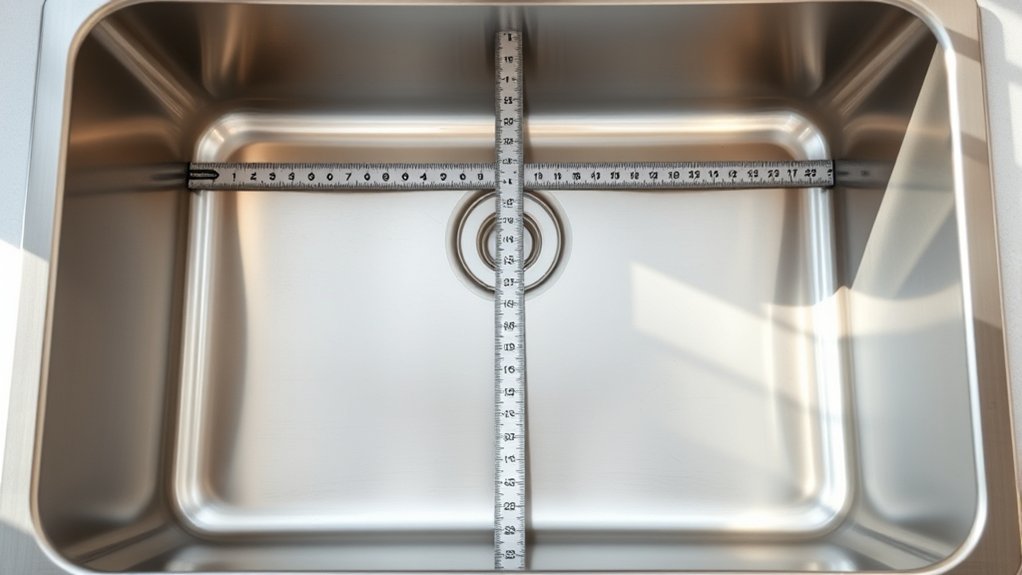 measure sink dimensions accurately