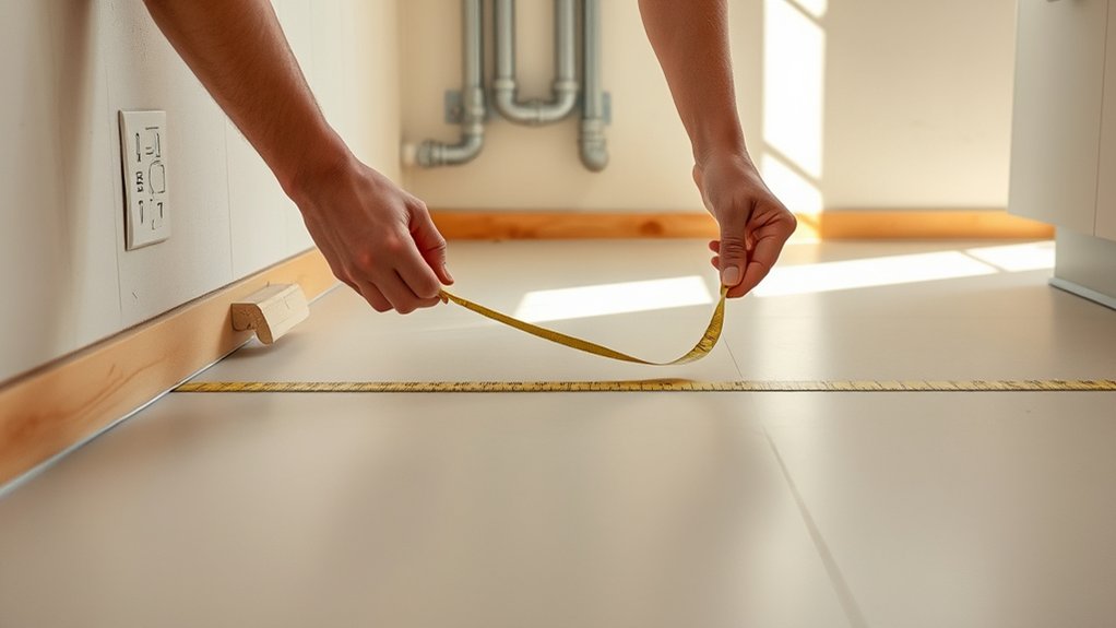 measure walls floors plumbing