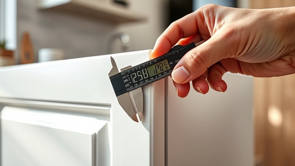 measuring door thickness precisely