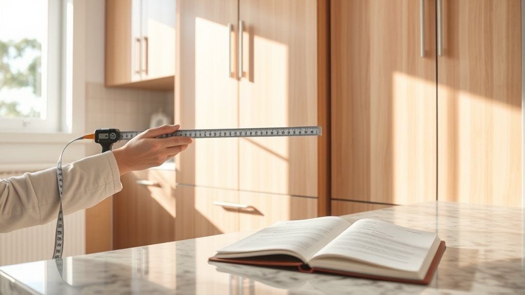 measuring kitchen cabinets accurately