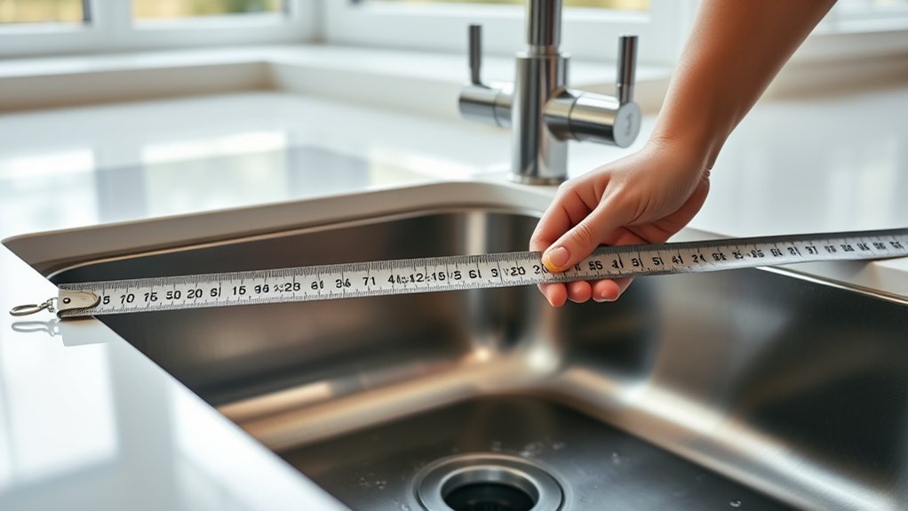 measuring sink dimensions accurately