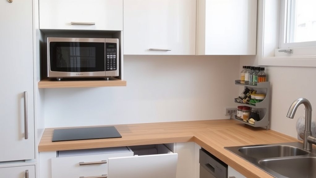 microwave placement space saving tips