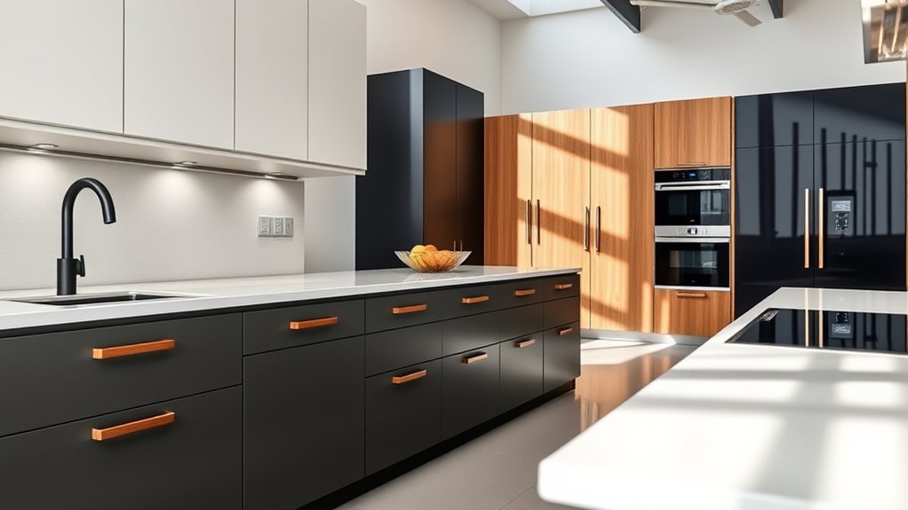 modern sleek customizable cabinets