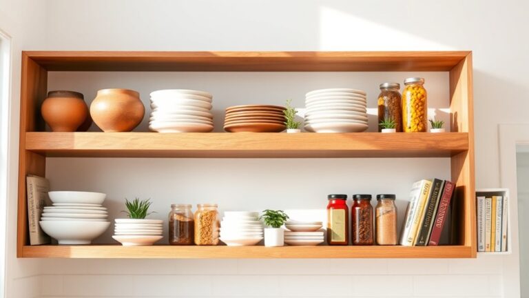 open shelves styling tips
