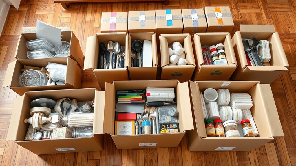 organize and label boxes