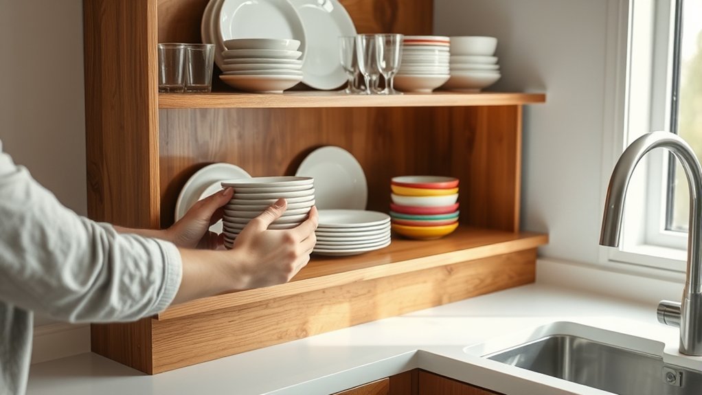 organize dishes by size