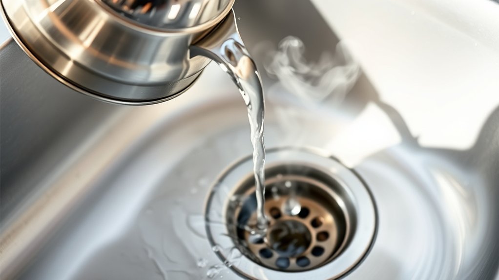 pour boiling water carefully
