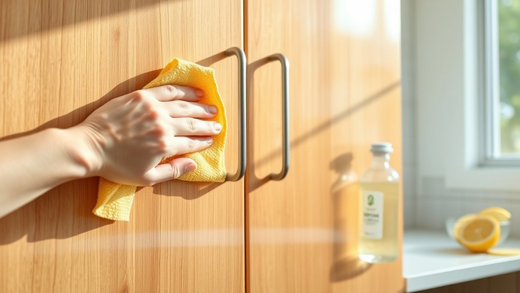 prepare cabinets for cleaning