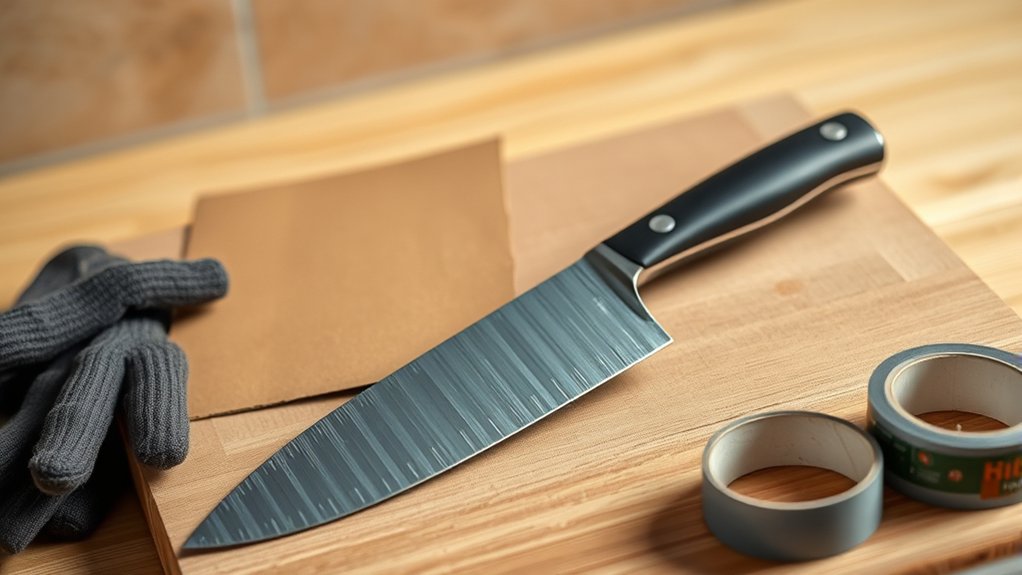 prepare knives safely for disposal