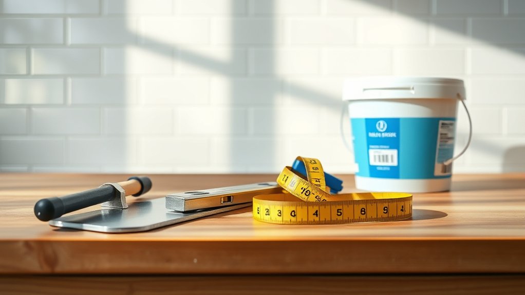 prepare tools clean wall