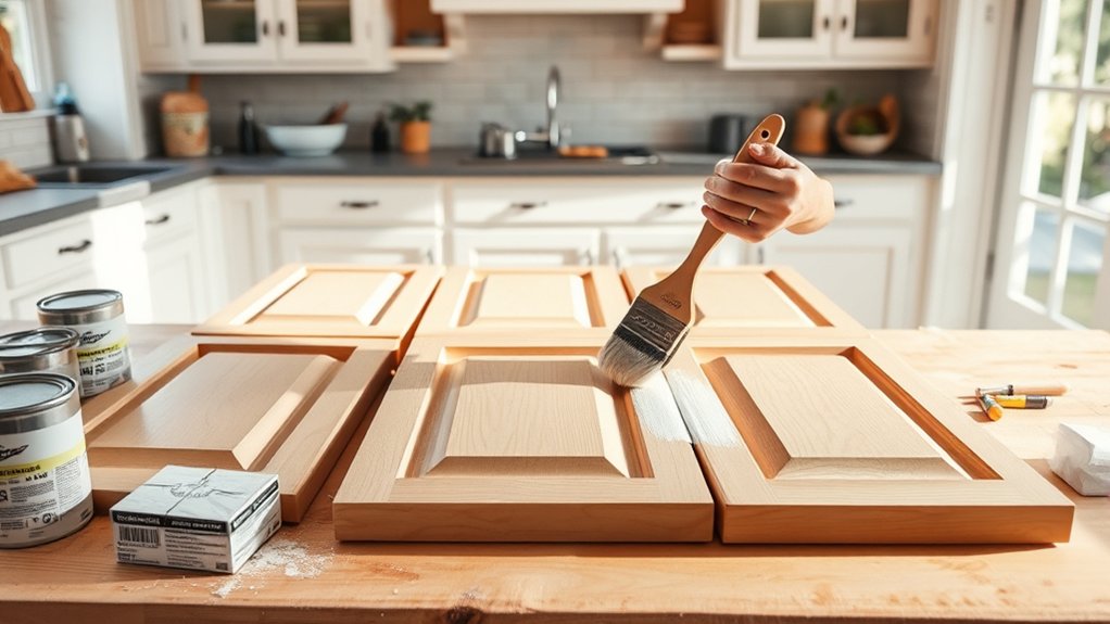 refinishing kitchen cabinets step by step