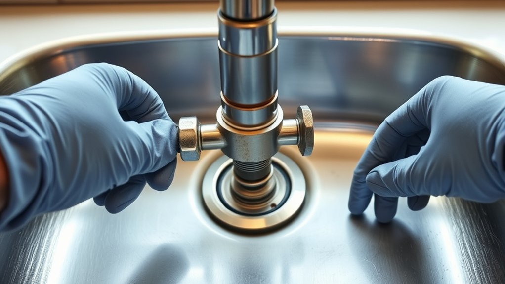 remove old faucet and clean