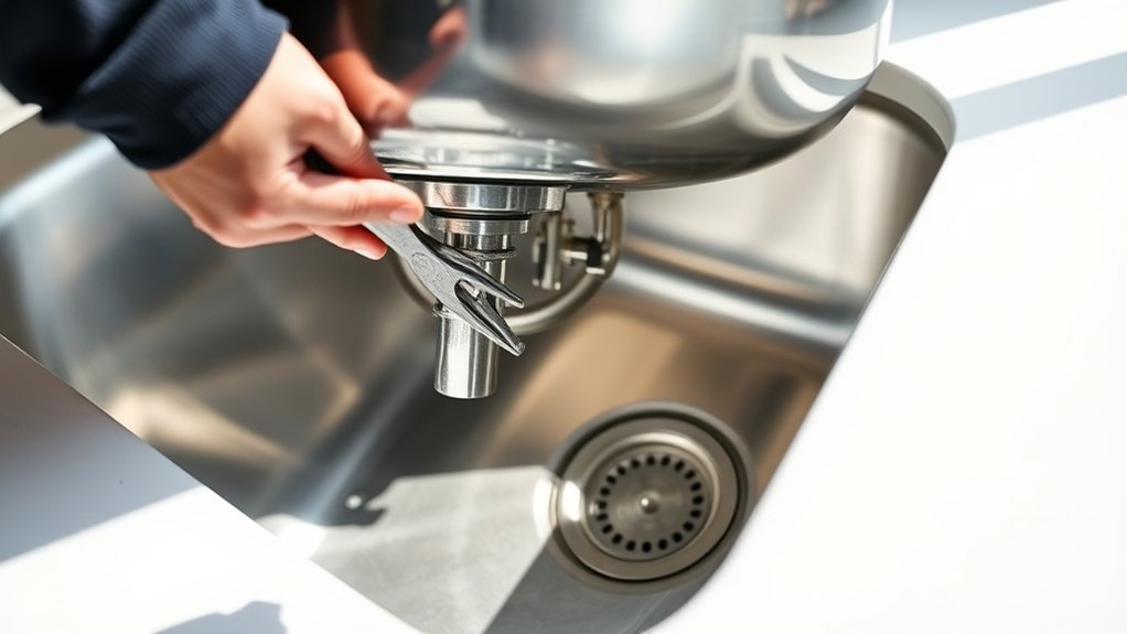 remove sink clips carefully