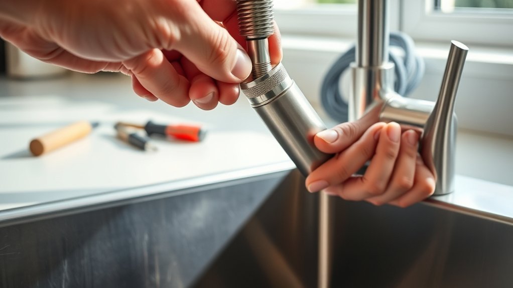 replace kitchen faucet easily