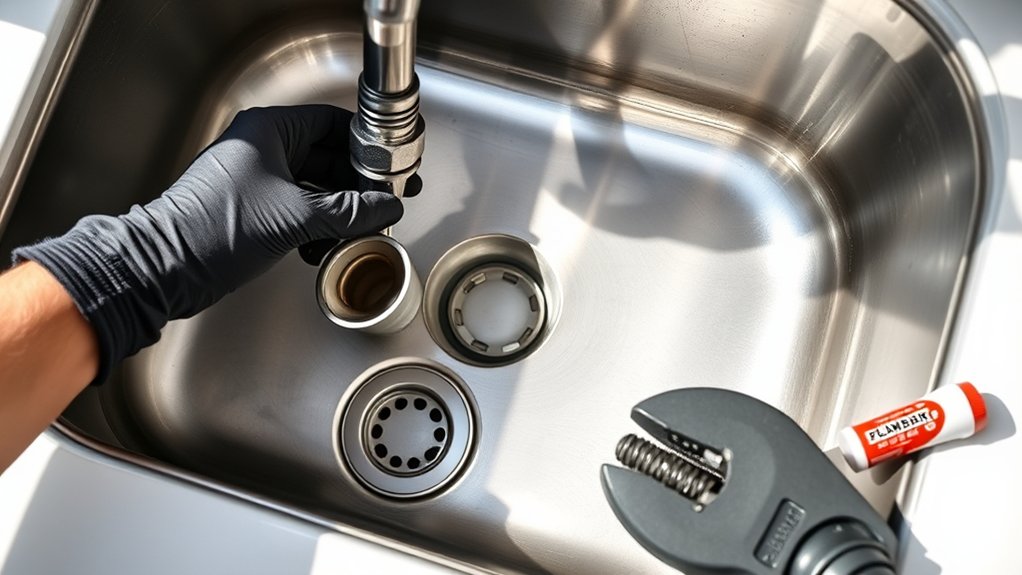 replace kitchen sink drain