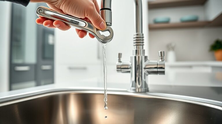 secure kitchen faucet connection