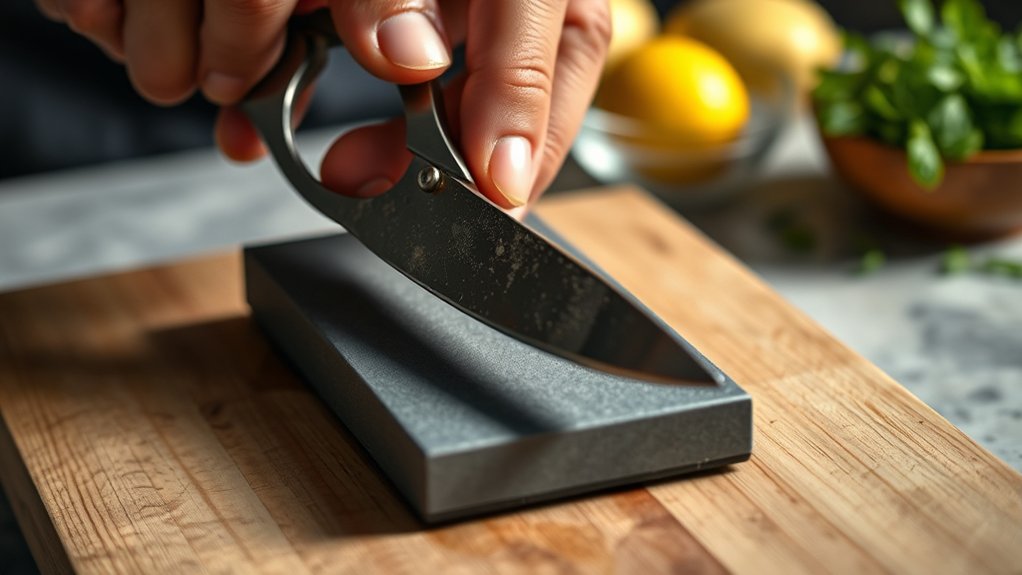 sharpen shears in three