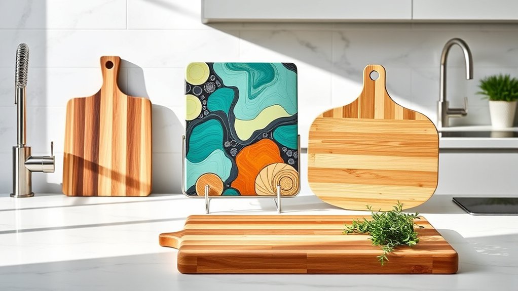 showcasing kitchen cutting boards