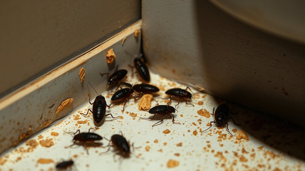 spot dark moist droppings
