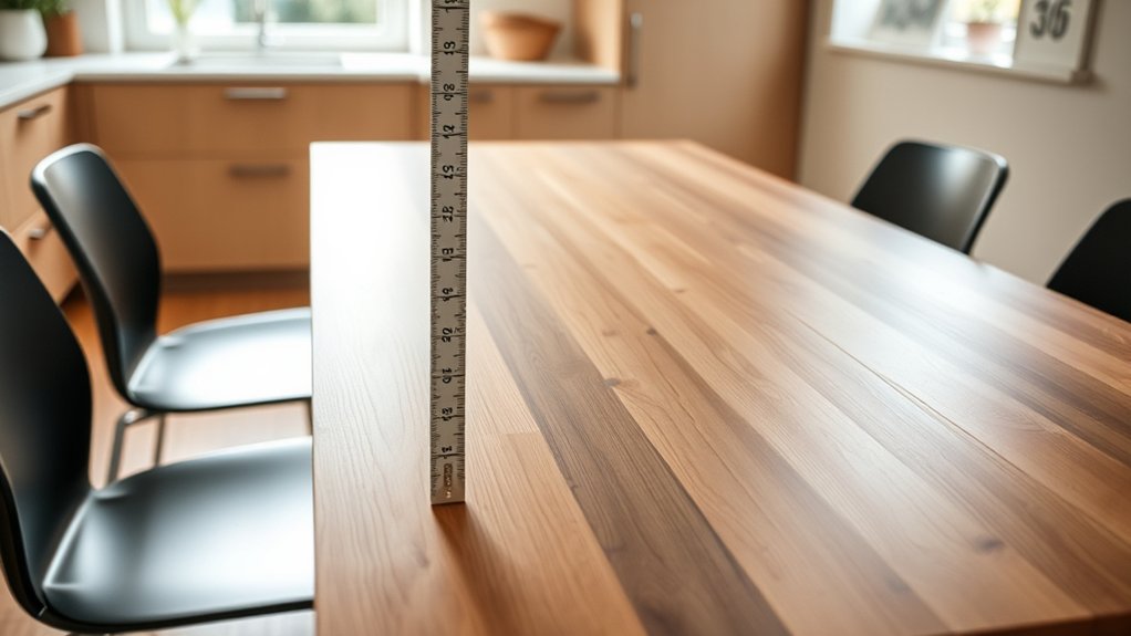 standard kitchen table height